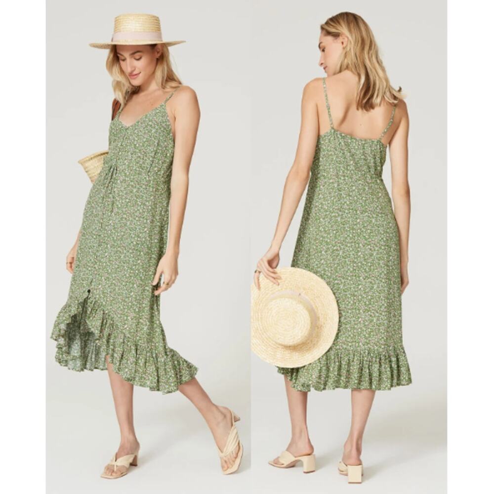 NWT Rails Frida Floral Printed Sleeveless V-Neck Midi Sundress Juniper Womens M
